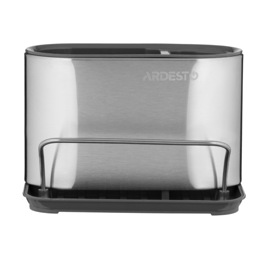 Органайзер для кухні ARDESTO Minimalism, 18×12.3×13см, пластик, сталь, сірий темний