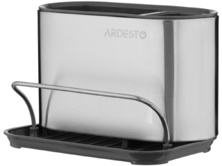 Kitchen organizer ARDESTO Minimalism, 18×12.3x13cm, plastic, steel, dark grey