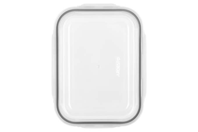 Food storage container ARDESTO Gemini 1.5l, borosilicate glass, plastic, rectangular, transparent