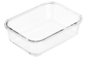 Food storage container ARDESTO Gemini 1.5l, borosilicate glass, plastic, rectangular, transparent