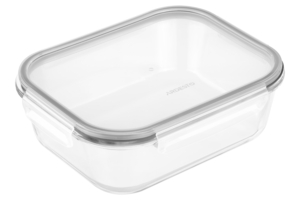 Food storage container ARDESTO Gemini 2.26l, borosilicate glass, plastic, rectangular, transparent