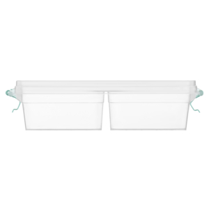 Two-section food storage container ARDESTO Fresh 2×0.25l, plastic, rectangular, blue