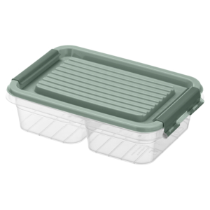 Контейнер двосекційний для зберігання харчових продуктів ARDESTO Fresh 2х0.25л, пластик, прямокутна, зелений