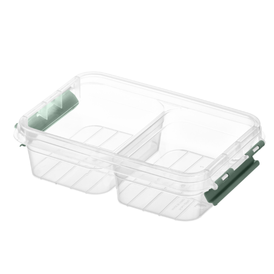 Контейнер двосекційний для зберігання харчових продуктів ARDESTO Fresh 2х0.25л, пластик, прямокутна, зелений
