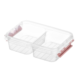 Контейнер двосекційний для зберігання харчових продуктів ARDESTO Fresh 2х0.25л, пластик, прямокутна, рожевий