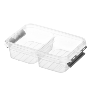 Контейнер двосекційний для зберігання харчових продуктів ARDESTO Fresh 2х0.25л, пластик, прямокутна, сірий