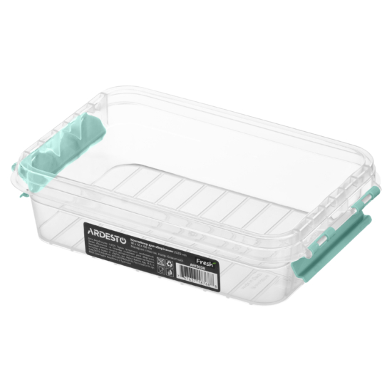 Fresh food storage container ARDESTO 0.52l, plastic, rectangular, blue