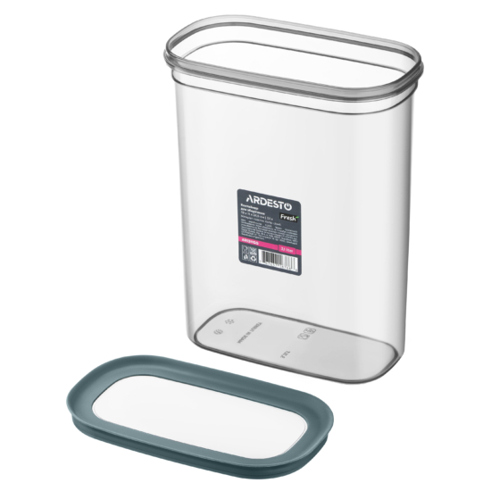 Fresh food storage container ARDESTO 3.1l, plastic, rectangular, grey