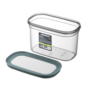 Fresh food storage container ARDESTO 1.55l, plastic, rectangular, grey
