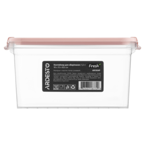 Fresh food storage container ARDESTO 1.2l, plastic, rectangular, pink