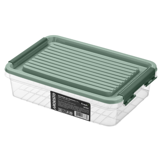 Fresh food storage container ARDESTO 1.8l, plastic, rectangular, green