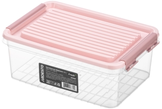 Fresh food storage container ARDESTO 2.8l, plastic, rectangular, pink