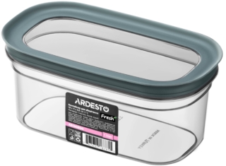 Fresh food storage container ARDESTO 1l, plastic, rectangular, grey