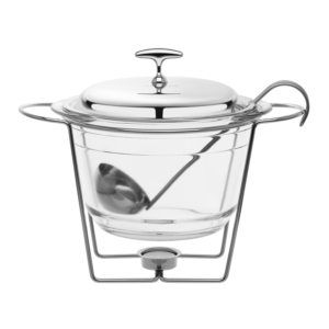 Food warmer ARDESTO Black Mars 3800ml, glass, stainless steel, round, transparent