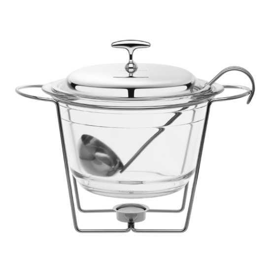 Food warmer ARDESTO Black Mars 3800ml, glass, stainless steel, round, transparent