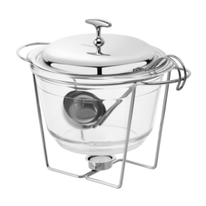 Food warmer ARDESTO Black Mars 3800ml, glass, stainless steel, round, transparent