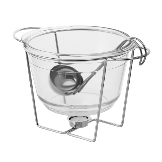 Food warmer ARDESTO Black Mars 3800ml, glass, stainless steel, round, transparent