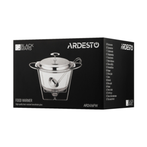 Food warmer ARDESTO Black Mars 3800ml, glass, stainless steel, round, transparent