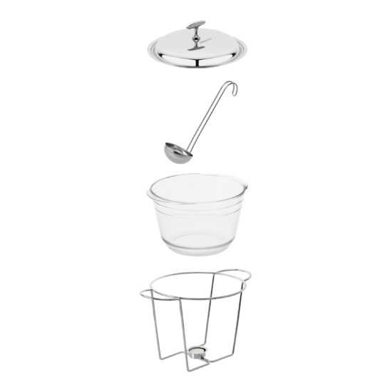 Food warmer ARDESTO Black Mars 3800ml, glass, stainless steel, round, transparent