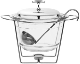 Food warmer ARDESTO Black Mars 3800ml, glass, stainless steel, round, transparent