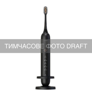 Щетка зубная электр. Ardesto ETB-B300BL, 40т. колеб/мин, насадок-2, футляр, IPX7, черная