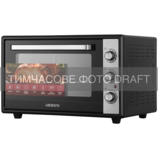 Electric oven ARDESTO, 60L, 2000W, mech., convection, double glass, rotisserie, black