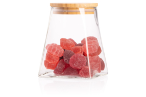 Jar ARDESTO Midori 510ml, glass, bamboo, cone, transparent