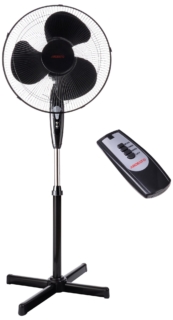 Вентилятор ARDESTO підлоговий, 40см, 45Вт, пульт ДК, опора хрестовина, чорний