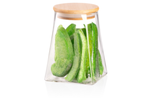 Jar ARDESTO Midori 700ml, glass, bamboo, cone, transparent