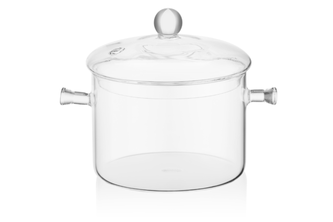 Casserole with lid ARDESTO Black Mars 1.5l, borosilicate glass