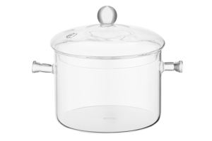 Casserole with lid ARDESTO Black Mars 1.5l, borosilicate glass