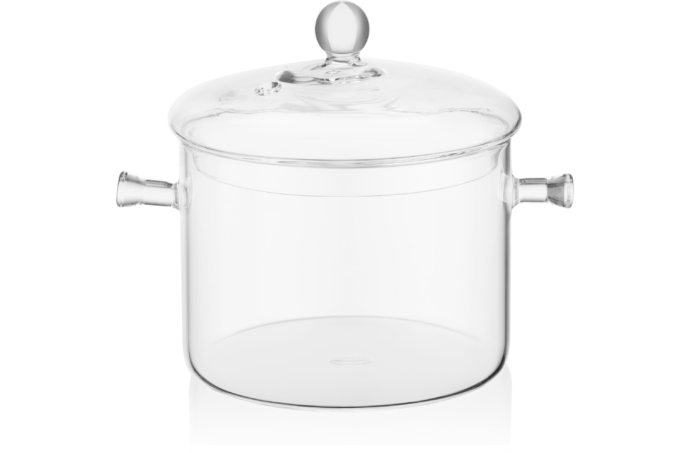 Casserole with lid ARDESTO Black Mars 2l, borosilicate glass