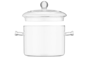 Casserole with lid ARDESTO Black Mars 2l, borosilicate glass