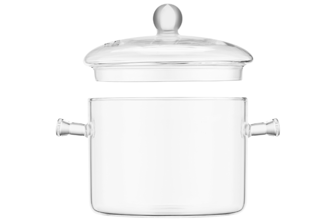 Casserole with lid ARDESTO Black Mars 2l, borosilicate glass