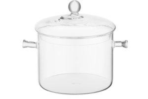 Casserole with lid ARDESTO Black Mars 2l, borosilicate glass