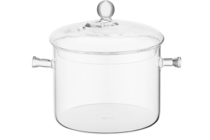 Casserole with lid ARDESTO Black Mars 2l, borosilicate glass