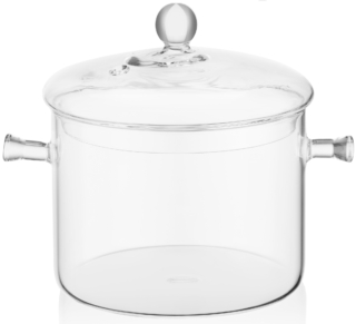 Casserole with lid ARDESTO Black Mars 2l, borosilicate glass