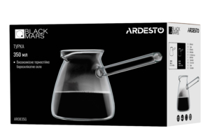 Coffee pot ARDESTO Black Mars 0.35l, borosilicate glass