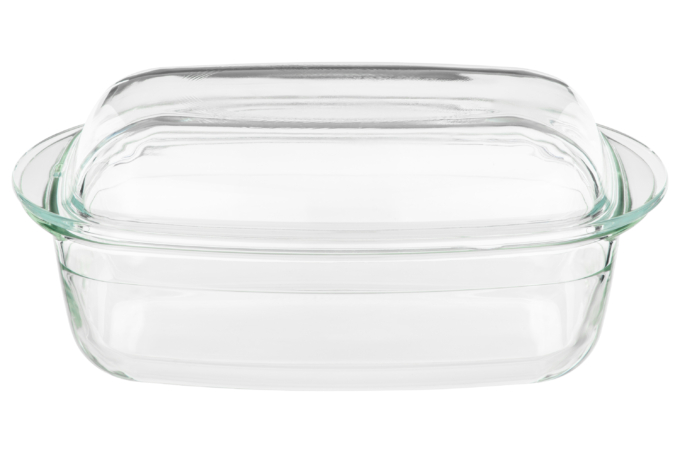 Baking pan with lid ARDESTO Black Mars 33x19x13cm, borosilicate glass, rectangular, transparent
