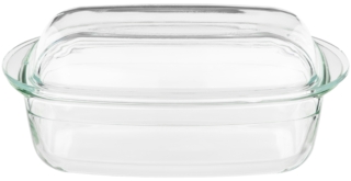 Baking pan with lid ARDESTO Black Mars 33x19x13cm, borosilicate glass, rectangular, transparent