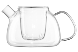 Teapot ARDESTO Gemini 1000ml, borosilicate glass, bamboo, transparent