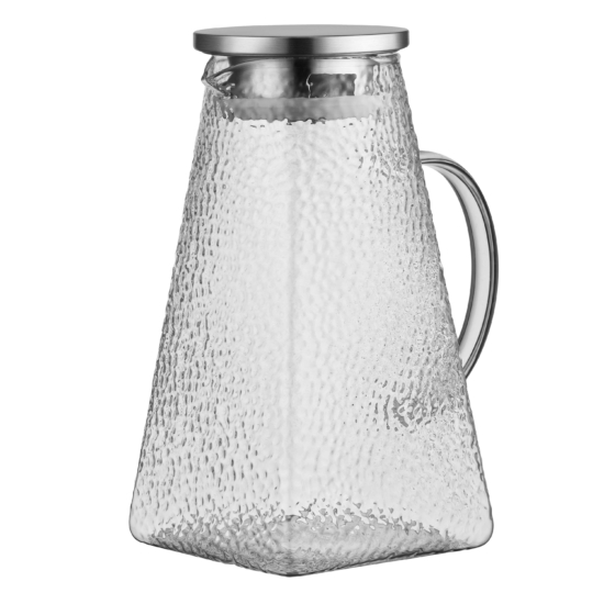 Pitcher with lid ARDESTO 1500ml, borosilicate glass, stainless steel, transparent