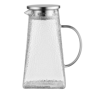 Pitcher with lid ARDESTO 1500ml, borosilicate glass, stainless steel, transparent