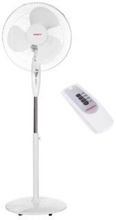 Вентилятор ARDESTO підлоговий, 40см, 45Вт, пульт ДК, опора кругла, білий