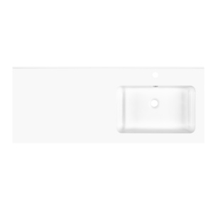 Раковина, умывальник ARDESTO Camille R, искусственный камень, прямоуголь., с отверстием для смесителя, с отверстием для перелива, 1198x478x140мм, с сифоном