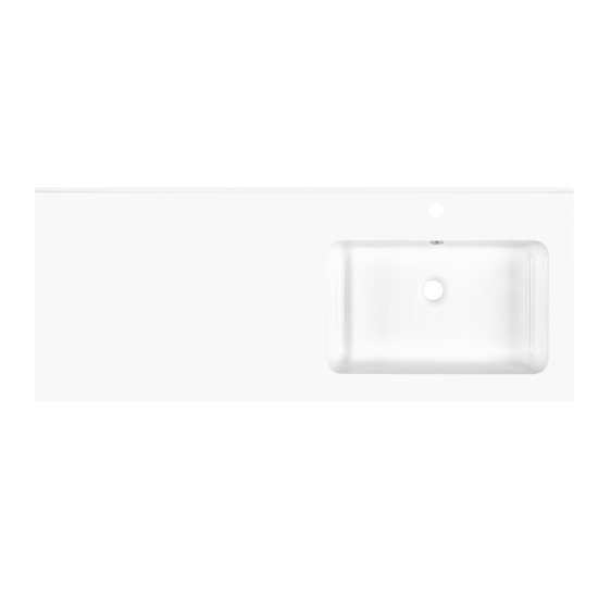 Раковина, умывальник ARDESTO Camille R, искусственный камень, прямоуголь., с отверстием для смесителя, с отверстием для перелива, 1198x478x140мм, с сифоном