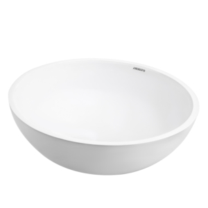 Раковина, умывальник ARDESTO Jade, искусственный камень, круглый, без отверстия для смесителя и перелива, 420х150мм, накладной, белый