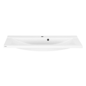 ARDESTO Emma washbasin, artificial stone, rectangular, with a hole for a mixer, with a hole for an overflow, 1000x447x140mm, countertop, white