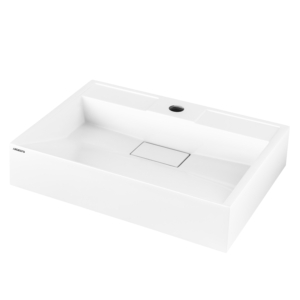 Раковина, умывальник ARDESTO Anna, искусственный камень, прямоугольный, с отверстием для смесителя, без перелива, 500х380х110мм, накладной, белый