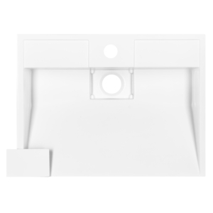 Раковина, умывальник ARDESTO Anna, искусственный камень, прямоугольный, с отверстием для смесителя, без перелива, 500х380х110мм, накладной, белый